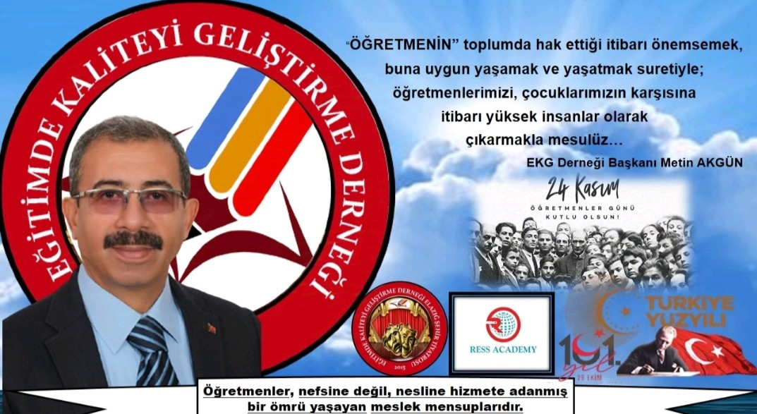 Başkan Akgün’den 24 Kasım Öğretmenler Günü Mesajı...